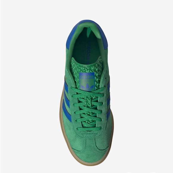 NWT Adidas Gazelle Bold Green and Blue Sneakers Mens 6 1/2 Women’s 8 - Picture 4 of 9